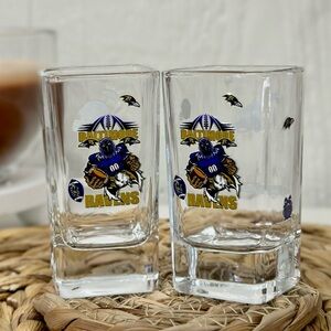 NWT NFL Handmade Baltimore Ravens Football Shot Glass